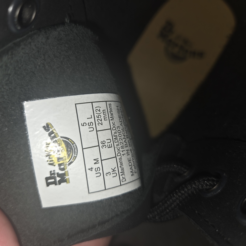 Dr. Martens Black Boots with Yellow Stitching - Picture 2 of 6